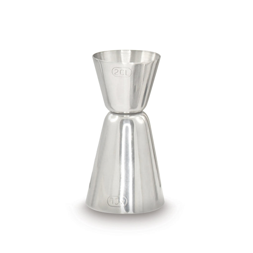 Misurino ideale per dosare i liquidi e preparare alla perfezione numerosi drink Materiale resistente, acciaio inox, igienico e lavabile in lavastoviglie. Capacità: 2 e 4 cl - Dimensioni: Ø 4,5 x h 8,5 cm. In negozio e online su tuttochic.live