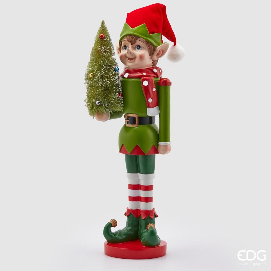 Realizzato in resina decorata a mano con cappuccio in tessuto vellutato e pino in pvc. Dimensioni cm 20 x 17 x 59 h. In negozio e online su tuttochic.live