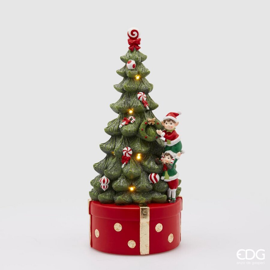 Realizzato in resina decorata a mano. Funziona con 3 batterie ministilo (incluse). Dimensioni: cm H37 x D16. In negozio e online su tuttochic.live