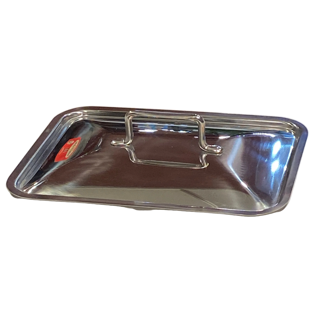 Coperchio rettangolare Pintinox professionale in acciaio inox per teglie e rostiere da forno 25x18 cm.