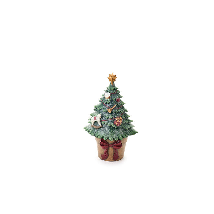 Alberello natalizio 30 cm da appoggio – stile vintage