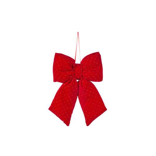 Fiocco natalizio rosso velluto con glitter – Nuvole di Stoffa
