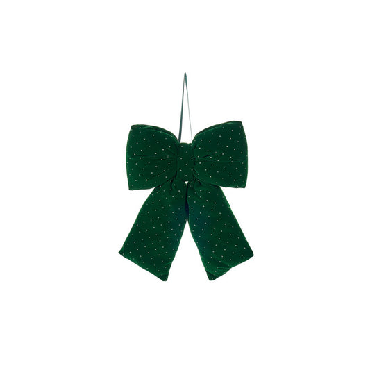 Fiocco natalizio velluto verde con glitter – Nuvole di Stoffa