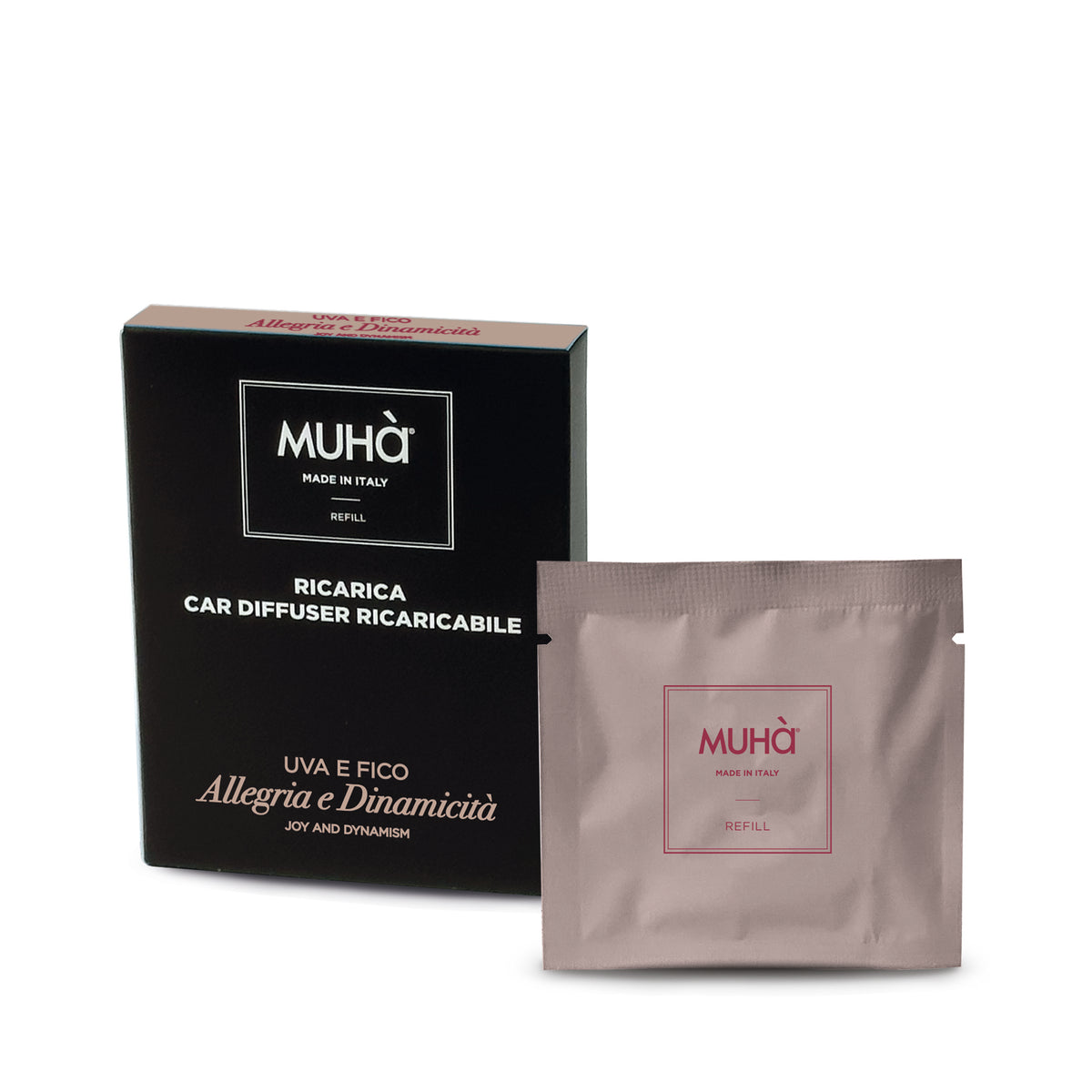 Ricarica del profumatore d’auto dal design accattivante e moderno, in soft-touch con rilascio graduale di profumi ricchi e corposi che garantiscono una lunga durata. UVA E FICO Fragranza fruttata con intense note d'uva e fico, accompagnate da delicati profumi di rosa... In negozio e online su tuttochic.live