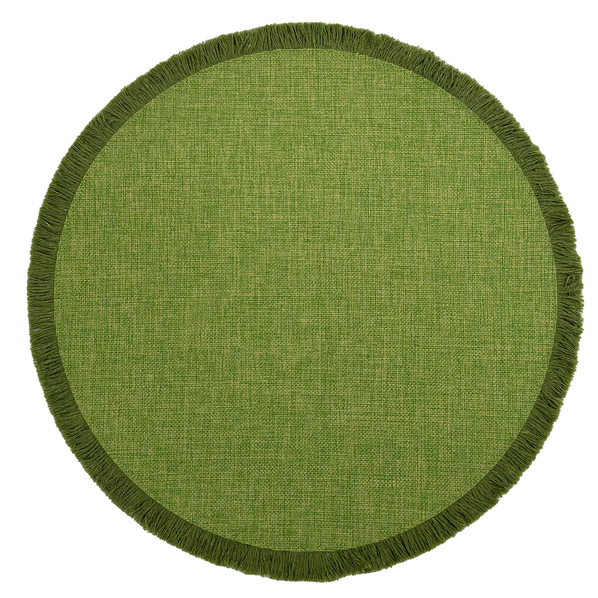 6 sottopiatti frange Botanio in poliestere verde. Dimensioni: cm Ø 38 Utilizzare un panno umido per la pulizia. In negozio e online su tuttochic.live