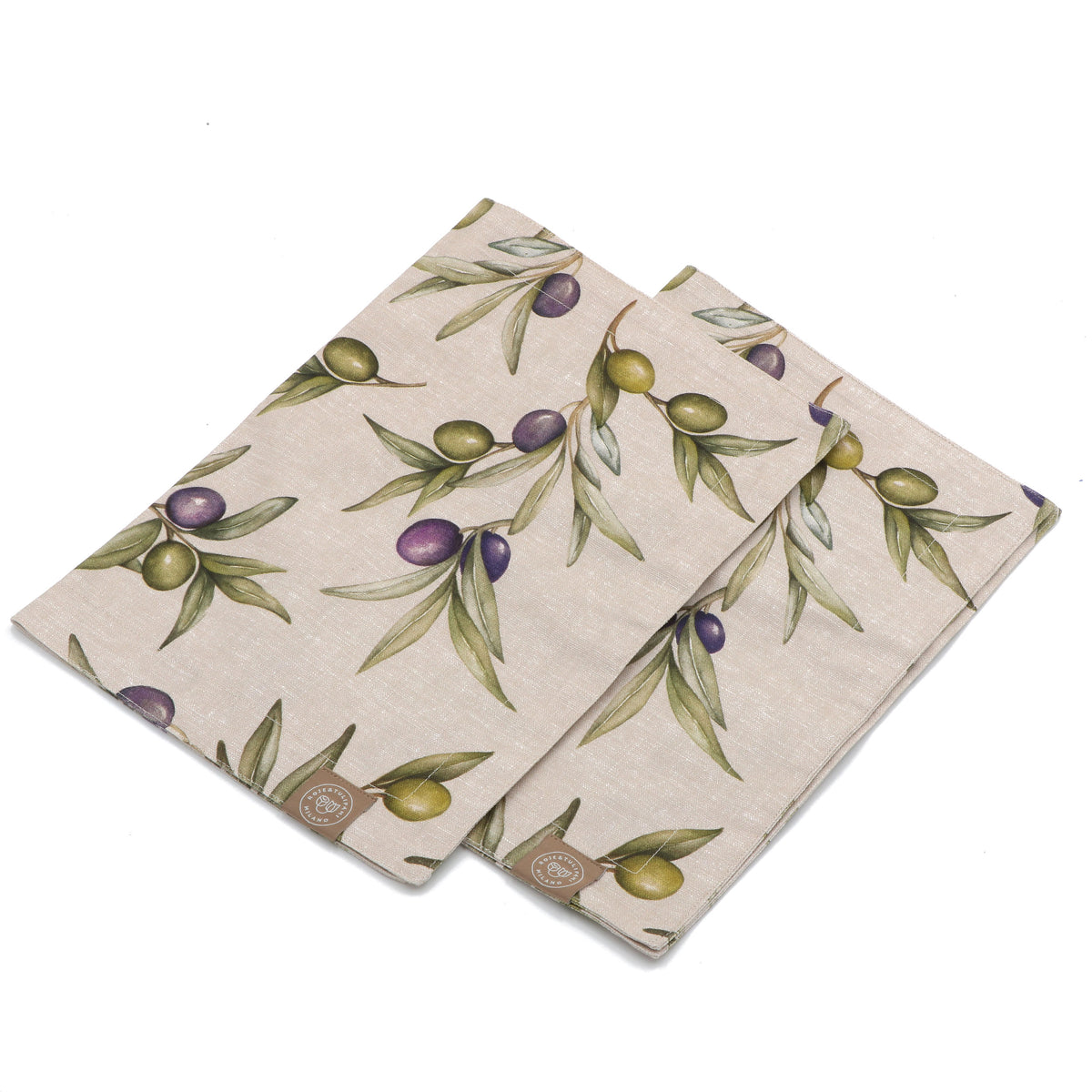 Set 2 tovagliette in cotone 35x45 cm – decoro ulivo – collezione Olyvia – Rose & Tulipani