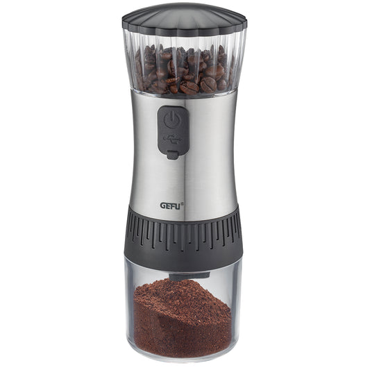 L'innovativo macinacaffè POLVE all-in-one, senza fili e alimentato a batteria, crea un caffè macinato meravigliosamente aromatico con il semplice tocco di un pulsante facile da caricare tramite cavo USB Macina in ceramica a regolazione continua contenitore per 70 g di chicchi. In negozio e online su tutttochic.it