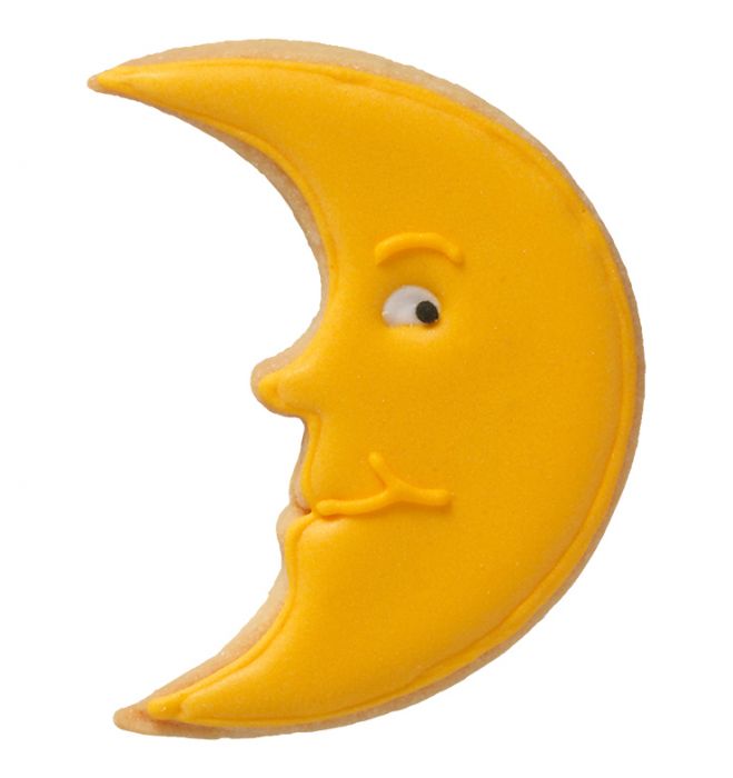 Tagliabiscotti Luna, con goffratura interna, in acciaio inox 8 cm, lavabile in lavastoviglie. Hai mai decorato il tuo albero di Natale con i tagliabiscotti? No? È giunto il momento! Attacca un nastro decorativo al tagliabiscotti e appendi le forme all'albero. In negozio e online su tuttochic.live