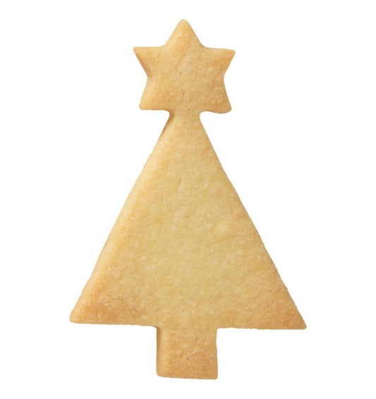Tagliabiscotti Albero di Natale geometrico, in acciaio inox cm 7,5, lavabile in lavastoviglie. L'albero di Natale decorato in modo diverso. Hai mai decorato il tuo albero di Natale con i tagliabiscotti? No? Attacca un nastro decorativo al tagliabiscotti e appendi le forme all'albero. In negozio e online su tuttochic.live