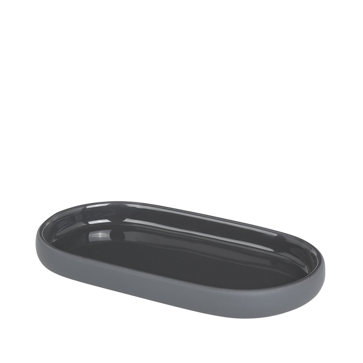 Vassoio portaoggetti in ceramica e silicone grigio scuro magnet collezione SONO di Blomus.