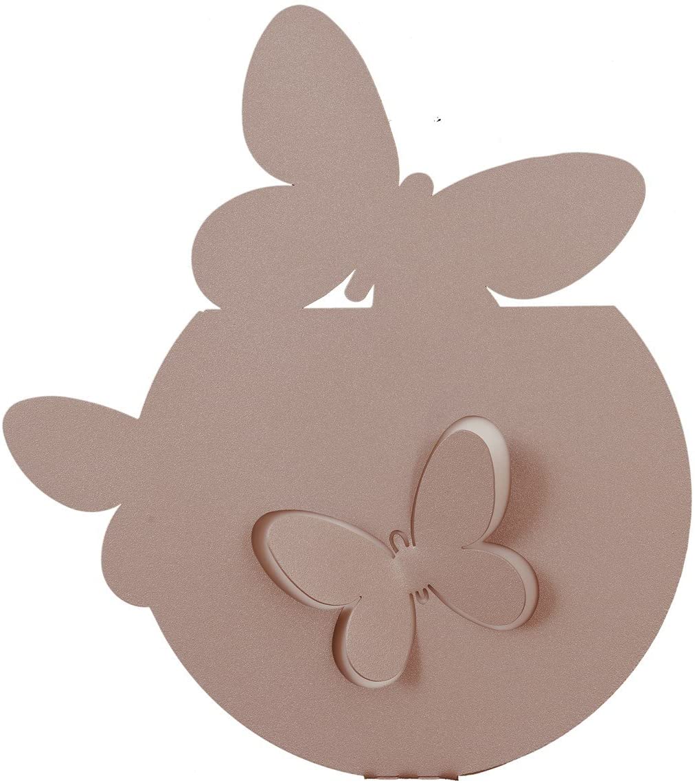 Porta umidificatore a forma di farfalle in metallo verniciato di colore beige. Il contenitore del porta umidificatori può essere usato in vari modi: ad esempio fuori stagione anche come contenitore da parete per mestoli o come portafiori da parete. Dimensione: 24x5px24H. In negozio e online su tuttochic.live