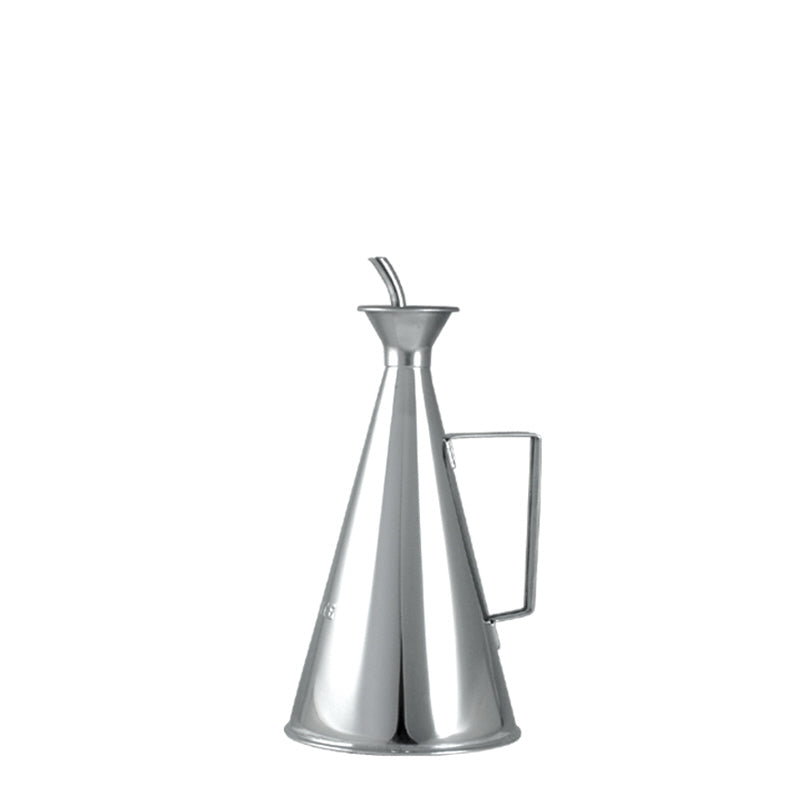 Ampolla per olio in acciaio inox. Capacita: 250 ml Dimensioni: cm 10 x 18 h. In negozio e online su tuttochic.live