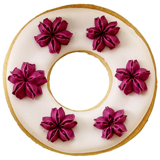 Bocchetta N. 105 di design per sac a poche realizzato in un unico pezzo in acciaio inox, ideale per creare decorazioni artistiche su cupcake, crostate e pasticcini. Dimensioni: 3,0 x 3,0 x 4,1 cm, foro di uscita Ø 17 mm. In negozio e online su tuttochic.live