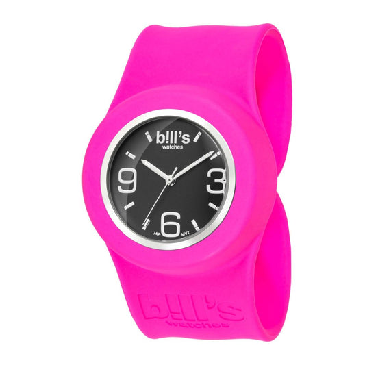 Orologio da polso da 34 mm di diametro, impermeabile e unisex. Questa collezione reinventa l'uso dell'orologio in silicone con chiusura “Slap”. I suoi braccialetti intercambiabili portano a un numero infinito di combinazioni.