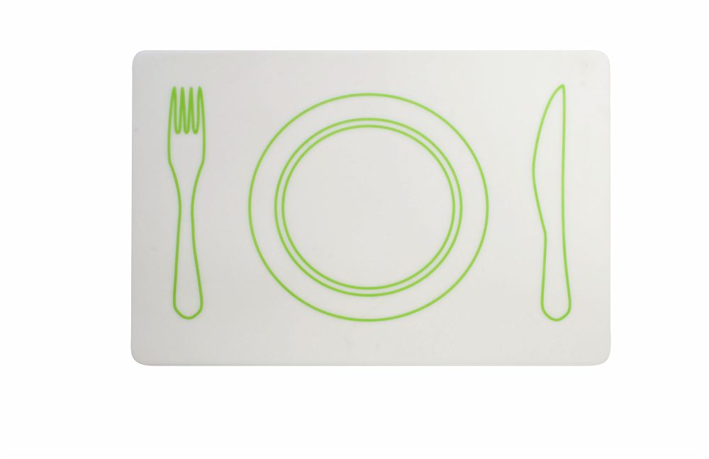Tovaglietta in plastica e silicone di colore verde. Dimensioni: cm 45 x 30. Questa tovaglietta americana è adatta per arredare la tavola per le tue colazioni o i tuoi pranzi informali. In negozio e online su tuttochic.live