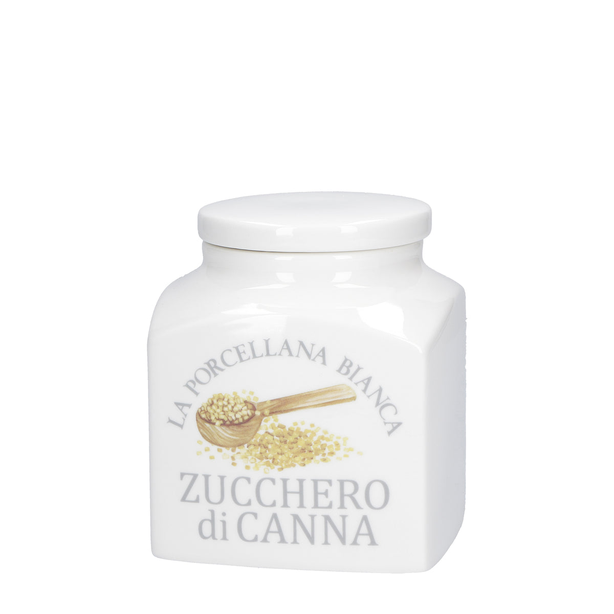 Barattolo Zucchero in porcellana lt. 1,1. Funzionali ad ospitare gli alimenti più usati nei vostri piatti per una cucina sempre in ordine. In negozio e online su tuttochic.live