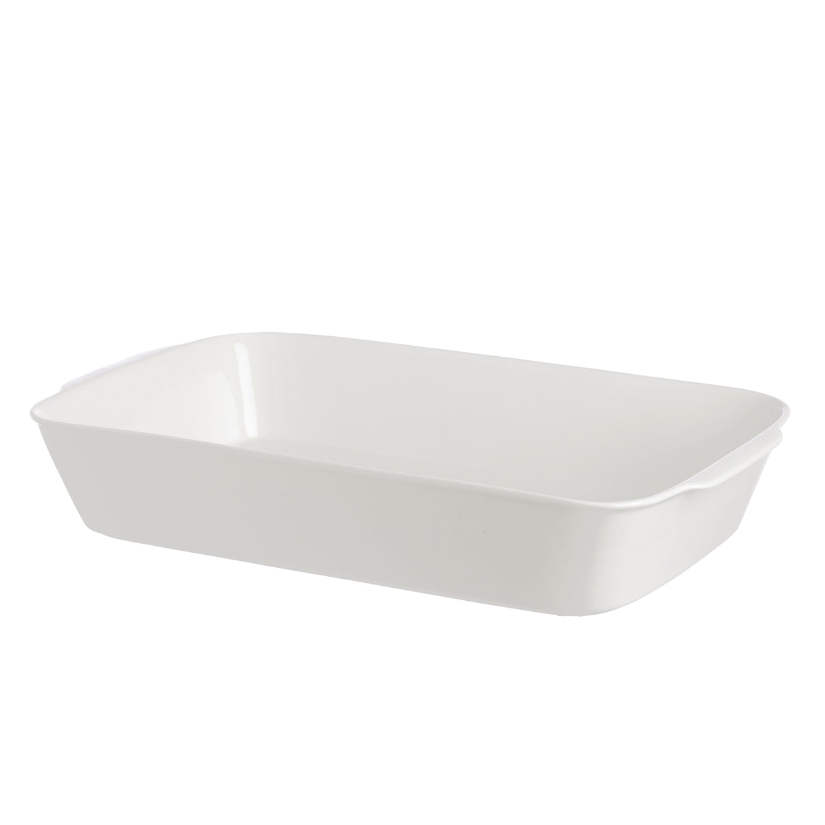 Teglia rettangolare stondata in porcellana bianca. Dimensioni: 19x31xh5 cm Lavabile in lavastoviglie Utilizzabile in microonde Utilizzabile in forno tradizionale. In negozio e online su tuttochic.live