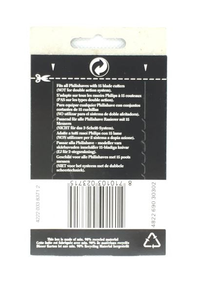 Testina per rasoi da barba Philips applicabile sui seguenti modelli:HP1220-HP1222-HP1322-HP1616-HP1622-HP1722HS100-HS105-HS106-HS125-HS135-HS155-HS165-HS250-HS255-HS345-HS346HS350-HS355-HS536-HS540-HS545-HS550-HS555-HS655. In negozio e online su tuttochic.live