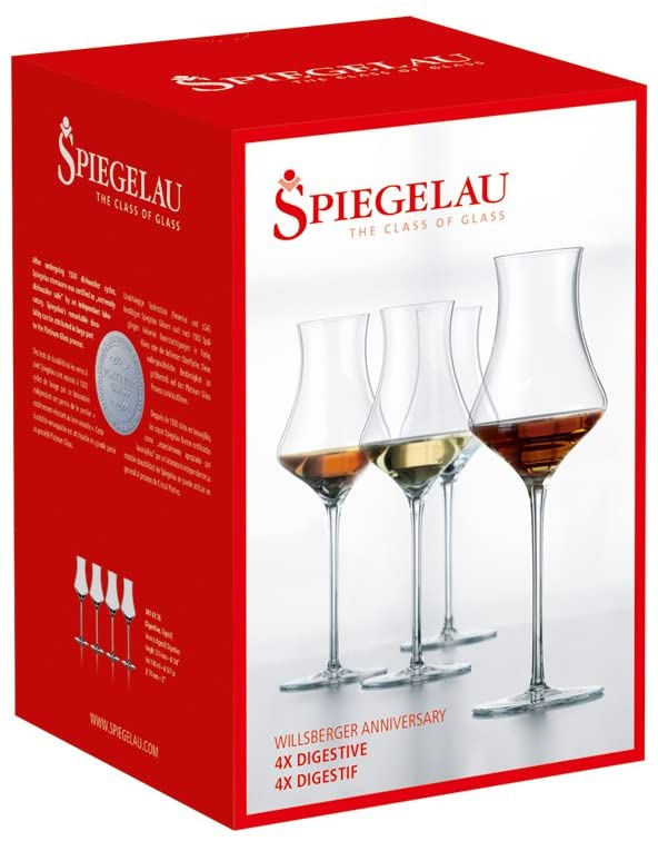Set di 4 calici da liquore in vetro cristallino. Dimensioni: mm 74 x 21 h - Capacità: 190 ml. In negozio e online su tuttochic.live