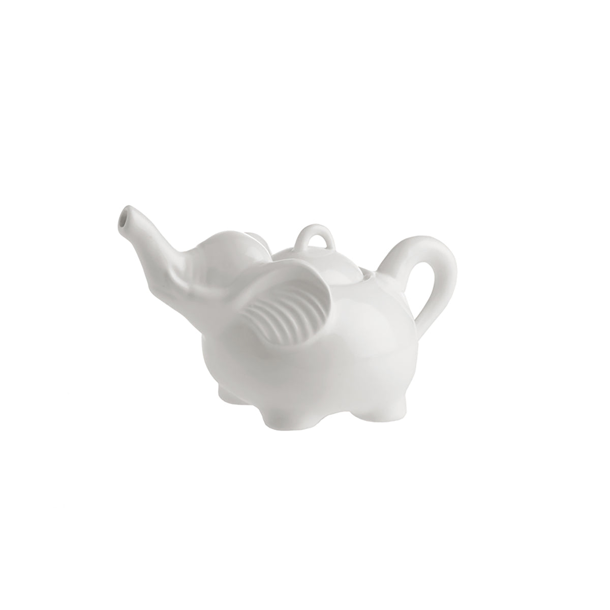 Zuccheriera con coperchio in porcellana bianca. 200 cc a forma di elefante. Dimensioni : ; 9x15,5xh8,5 cm. In negozio e online su tuttochic.live