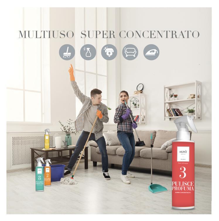 Spray di alta qualità per la pulizia e profumazione di qualsiasi ambiente. Pulisce, profuma, spolvera, annulla gli odori, ravviva. In negozio e online su tuttochic.live