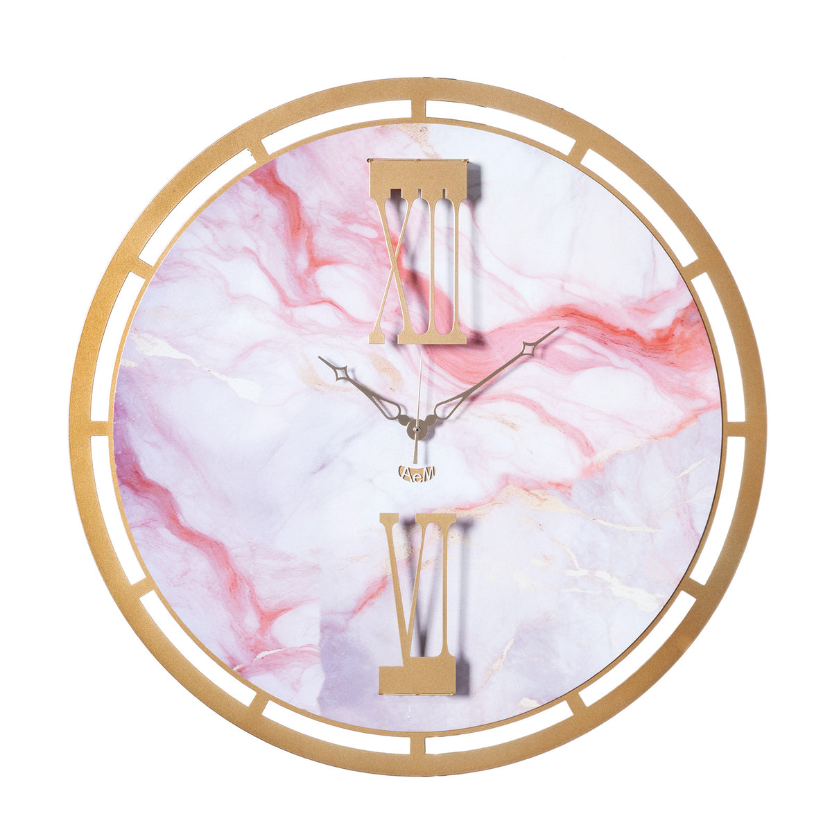 Orologio effetto marmo pregiato Mood Lascia che il suo quadrante effetto marmo, i numeri romani distintivi e le eleganti lancette catturino l’attenzione di tutti, donando al tuo ambiente un tocco di stile senza tempo. Dimensione diametro 63 cm. Materiale: ferro. In negozio e online su tuttochic.live