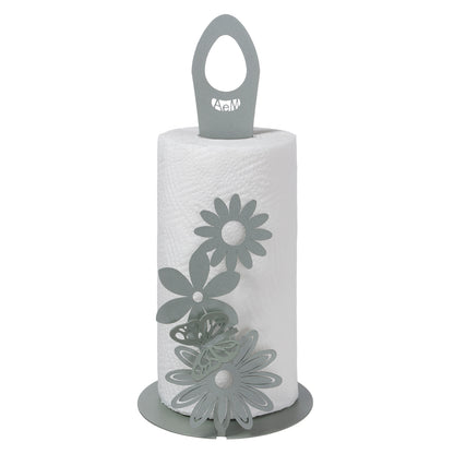 Realizzato in ferro, con tre petali di margherita e l’immancabile farfalla, questo articolo è disponibile nelle colorazioni: bianco marmo, miele e giada. Utile vicino al lavello o al piano cottura e indispensabile sulla tavola. Dimensioni: diametro 15 x 33 H cm. In negozio e online su tuttochic.live