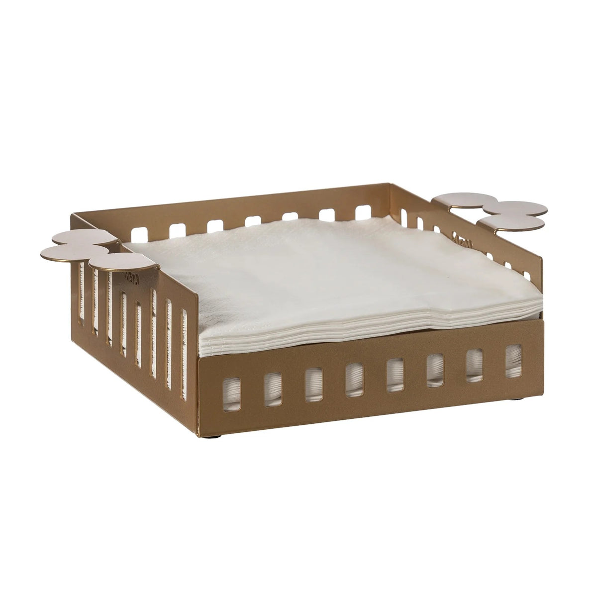 Portatovaglioli grande Old di Arti e Mestieri. Realizzato in metallo colorato e adornato con eleganti maniglie laterali, è perfetto per conferire un tocco di raffinatezza tipico della collezione Old. Dimensioni: 25 x 17 x 6 H cm. In negozio e online su tuttochic.live
