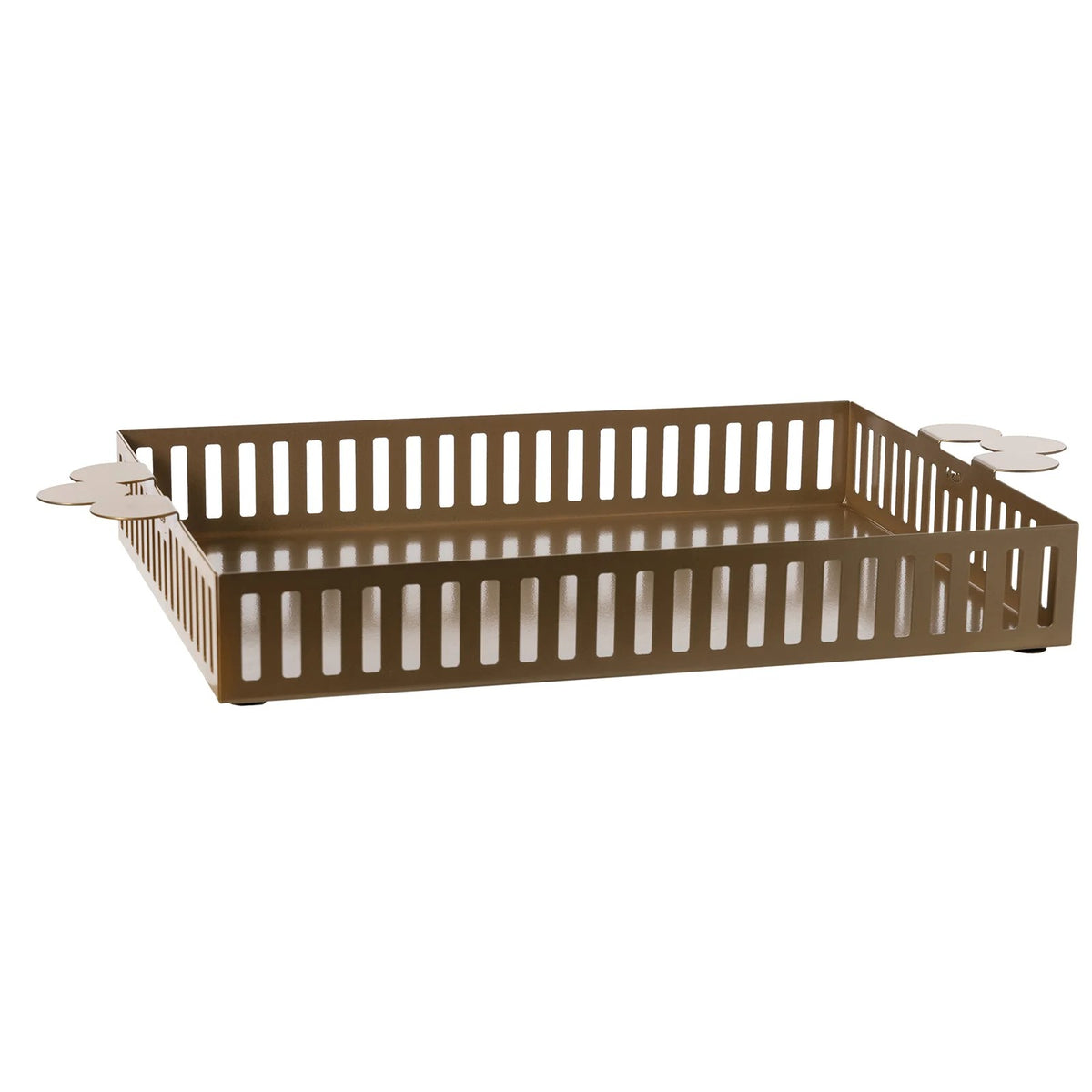 Il vassoio grande Old è realizzato in metallo colorato e adornato con eleganti maniglie laterali, conferendo un tocco di raffinatezza tipico della collezione Old. Dimensioni: 31 x 34,5 x 6 H cm Prodotto in Italia. In negozio e online su tuttochic.live