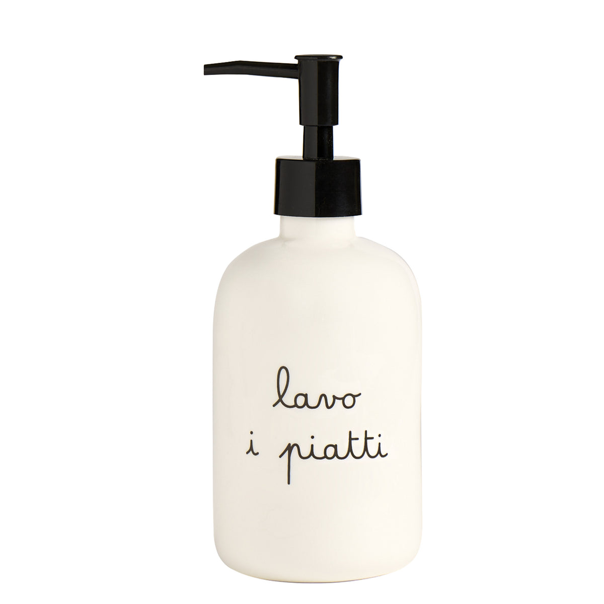 Dosasapone "Lavo i piatti" di Simple Day è realizzato in gres porcellanato di alta qualità, perfetto come portasapone in bagno o come dosatore di detersivo per piatti in cucina. Regala un tocco di eleganza e praticità al tuo spazio. Dimensioni 7.5 x 20 cm. In negozio e online su tuttochic.live