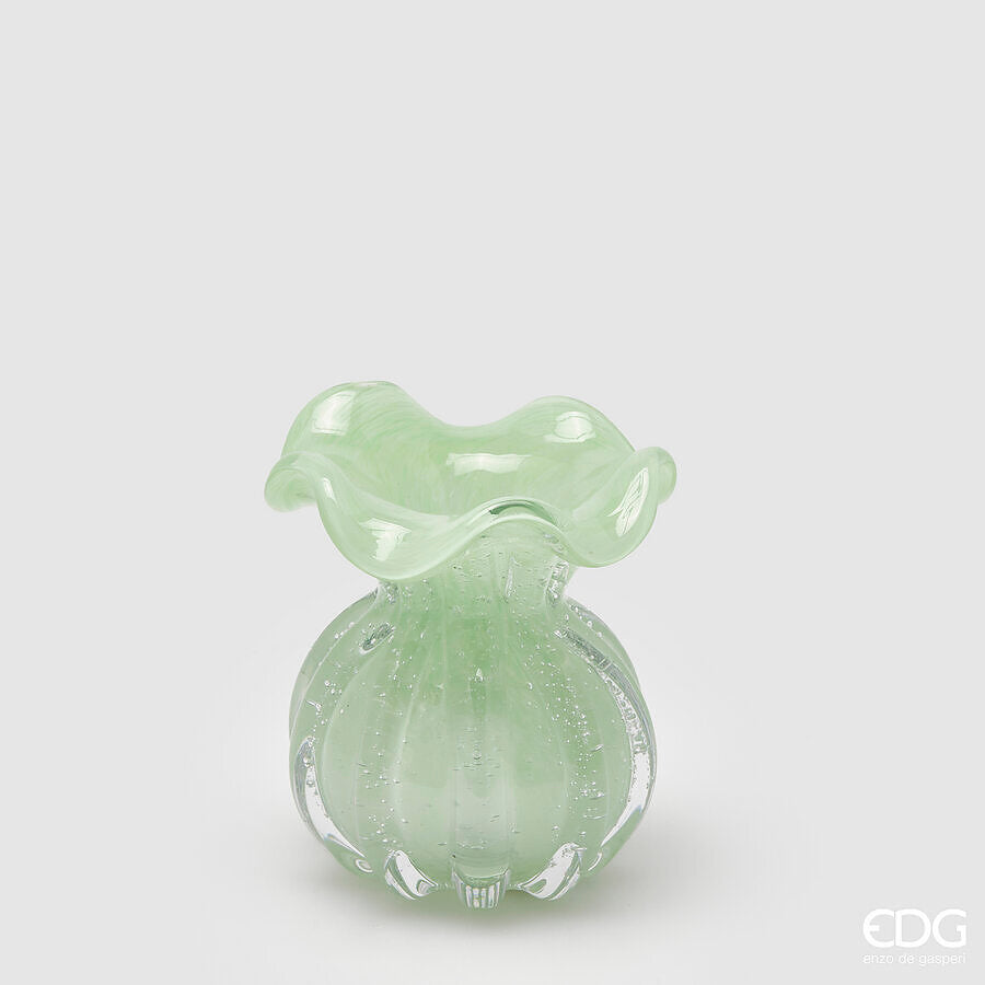 Vaso Portafiori in vetro colorato h 12 Sacchetto. Disponibile in 3 colori: rosa, verde chiaro e azzurro Dimensioni: cm Ø 10 x h 12. In negozio e online su tuttochic.live