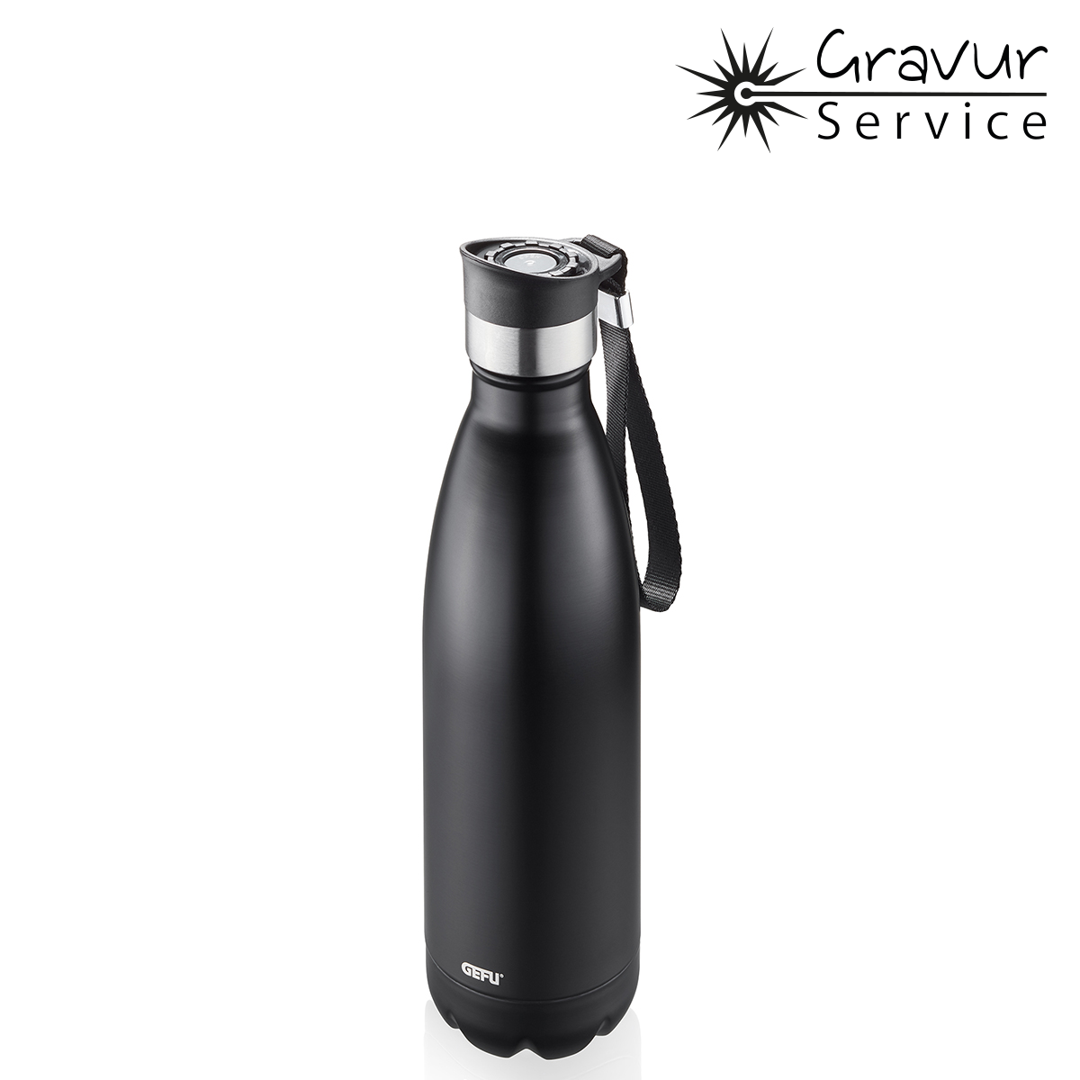 Borraccia in acciaio inossidabile a doppia parete mantiene le bevande calde per 12 ore e fredde per 24 ore. 100% ermetico, si apre e si chiude facilmente con una sola mano grazie alla pratica chiusura a pulsante. 500 ml bottiglia lavabile in lavastoviglie Ø 7,1 cm, H 27,0 cm. In negozio e online su tuttochic.live