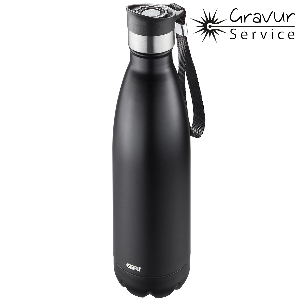 Borraccia in acciaio inossidabile a doppia parete mantiene le bevande calde per 12 ore e fredde per 24 ore. 100% ermetico, si apre e si chiude facilmente con una sola mano grazie alla pratica chiusura a pulsante. 750 ml bottiglia lavabile in lavastoviglie Ø 8 cm, H 31,5 cm. In negozio e online su tuttochic.live