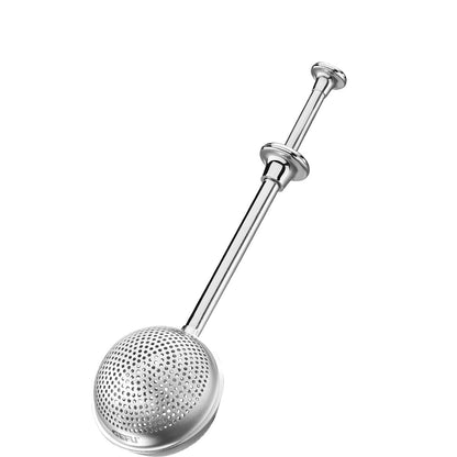 ideale per la preparazione di tè sfuso• sfera ad apertura facile grazie al manico scorrevole•  adatto anche per erbe e spezie• dimensioni: cm 17,2 x 5• acciaio inox pregiato / resina Lavabile in lavastoviglie. In negozio e online su tuttochic.live