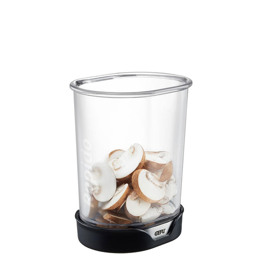 Crea in un batter d'occhio fette di circa 4 mm di spessore da verdure fresche e frutta e le raccoglie in un pratico contenitore. Dimensioni: 10,3 x 7,7 cm x h 12 cm Peso: 70 g. In negozio e online su tuttochic.live