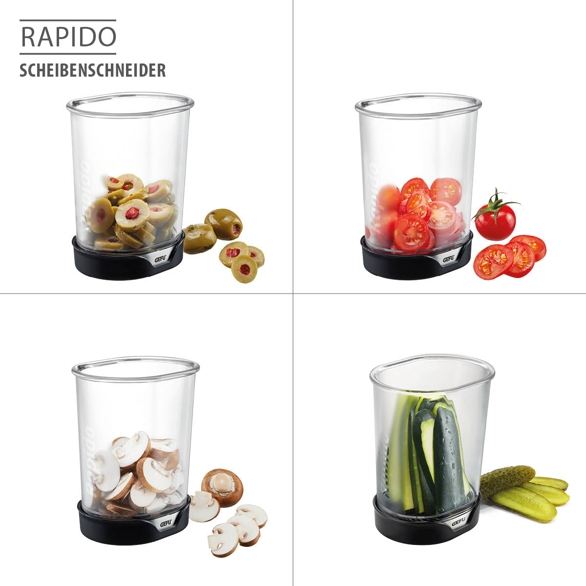 Crea in un batter d'occhio fette di circa 4 mm di spessore da verdure fresche e frutta e le raccoglie in un pratico contenitore. Dimensioni: 10,3 x 7,7 cm x h 12 cm Peso: 70 g. In negozio e online su tuttochic.live