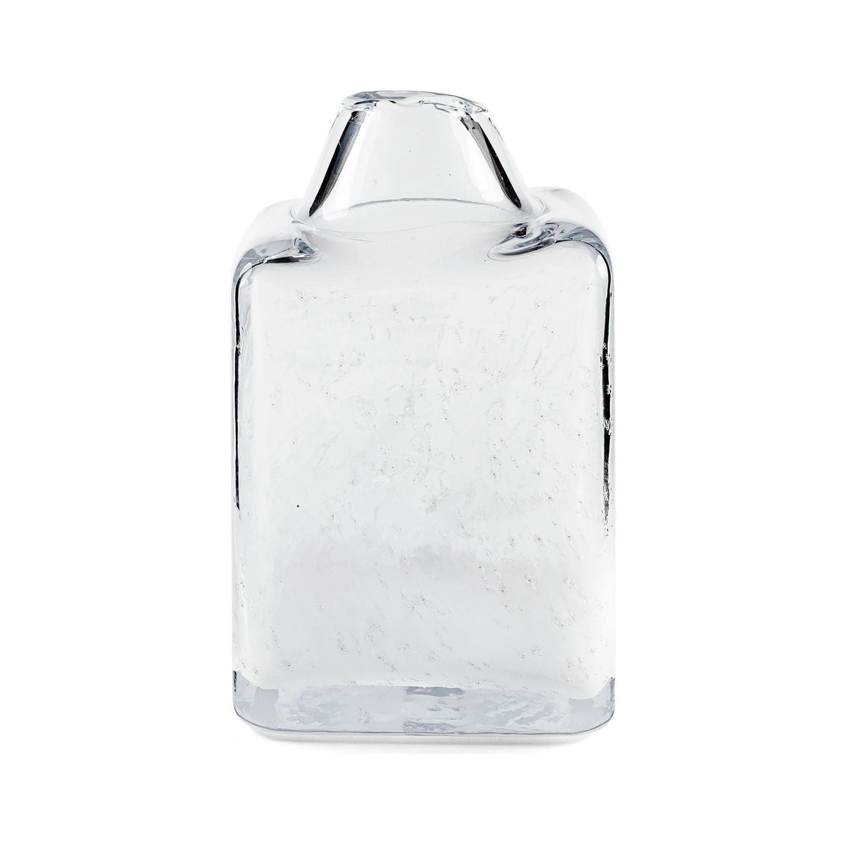 vaso portafiori quadrato vetro trasparente bianco Inblocco Rituali Domestici