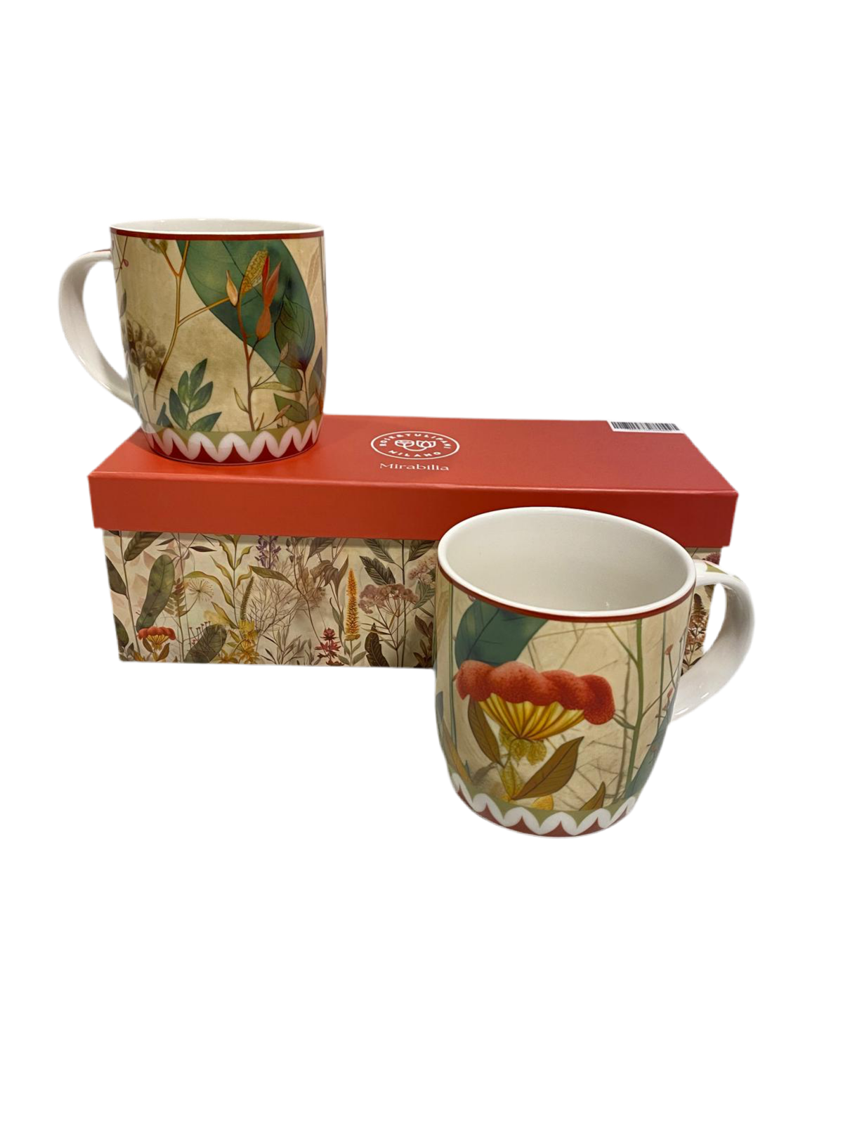 Set di 2 mug in porcellana decorata contenuta in un abbinato astuccio. 420 ml Mirabilia, una collezione dal tocco contemporaneo. In negozio e online su tuttochic.live