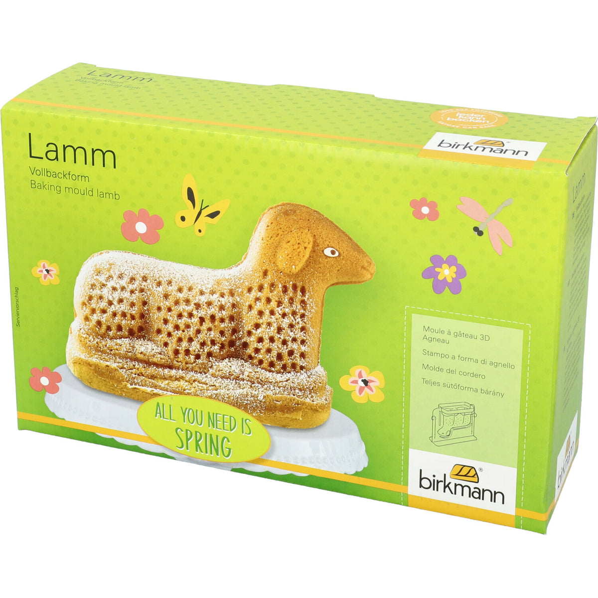 Stampo per dolce a forma di agnello tridimensionale in acciaio al carbonio con antiaderente di alta qualità per la cottura in forno. Dimensioni: 26,4 x 7,4 x 16.3 cm Capacità 900 ml. In negozio e online su tuttochic.live