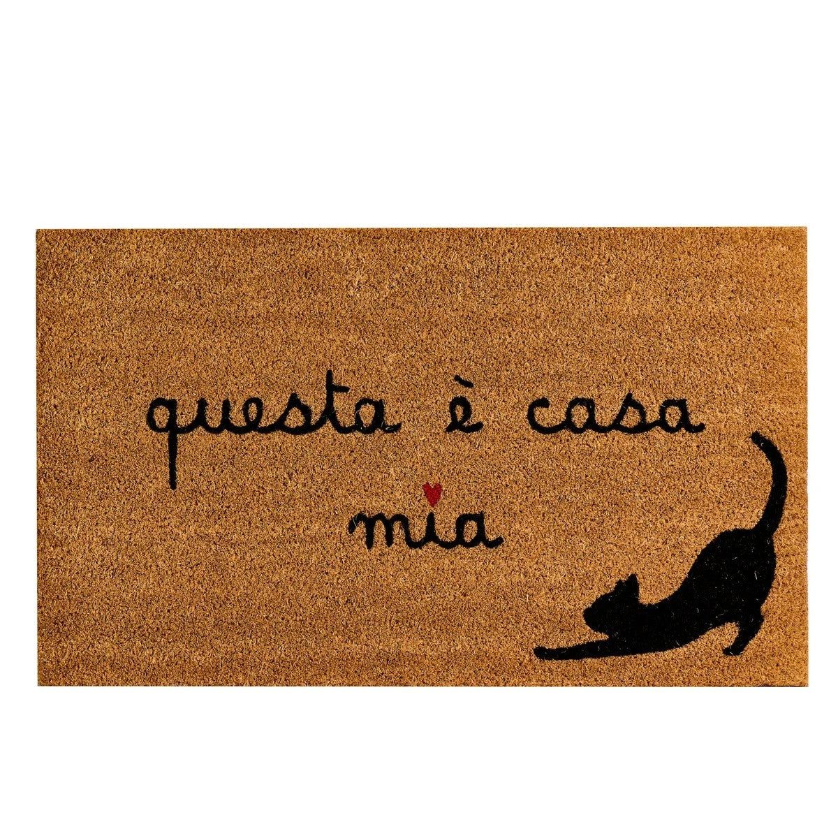 Accogli i tuoi ospiti con un sorriso e un'atmosfera positiva grazie a questo zerbino in fibra di cocco con la divertente scritta "ci sono anche io", riferito al tuo amico a quattro zampe. In negozio e online su tuttochic.live