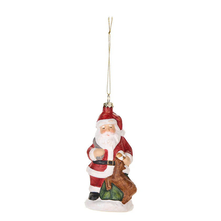 Realizzato in pregiata plastica decorata, questo Babbo Natale porterà una magica atmosfera al tuo albero, creando un'esperienza unica e sofisticata. Accogli l'incanto del Natale a casa tua con questo esclusivo decoro. Disponibile in due modelli. In negozio e online su tuttochic.live