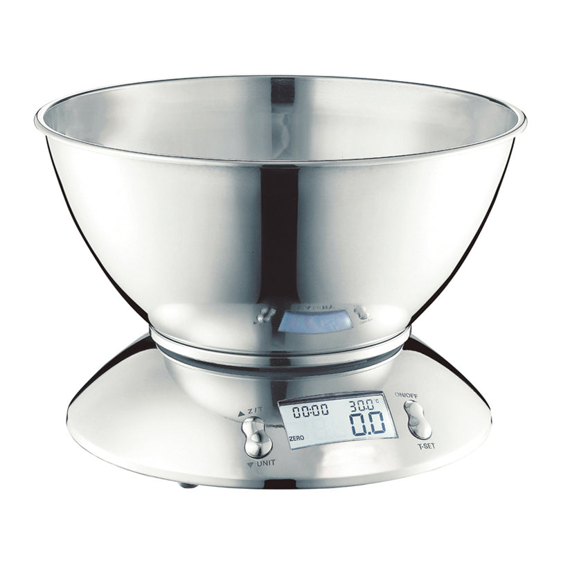 Bilancia digitale da cucina Lucida con ciotola in acciaio inox 5 kg