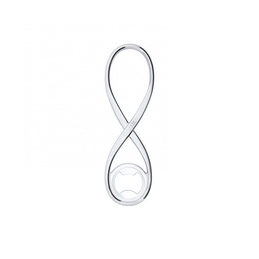 Infinity è l'apribottiglie dalla forma iconica dallo stile raffinato ed elegante. Rappresenta un'idea regalo preziosa per celebrare un momento speciale, anche come bomboniera. Realizzato in zama, di colore acciaio. Dimensioni: 14,5 x 4 X 0,7 cm. Si consiglia di lavare a mano. In negozio e online su tutttochic.it
