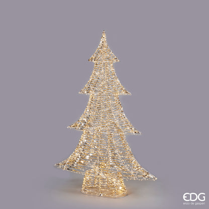 Albero di Natale in metallo di colore oro con 1800 microled, alto cm 122 e largo cm 82. Uso interno ed esterno (non direttamente alle intemperie)Input/alimentazione: 220 V - AC. 50-60Hz Output/potenza 31V 6WGrado protezione IP44 Lunghezza cavo 5 metri Luci fisse con Timer. In negozio e online su tuttochic.live