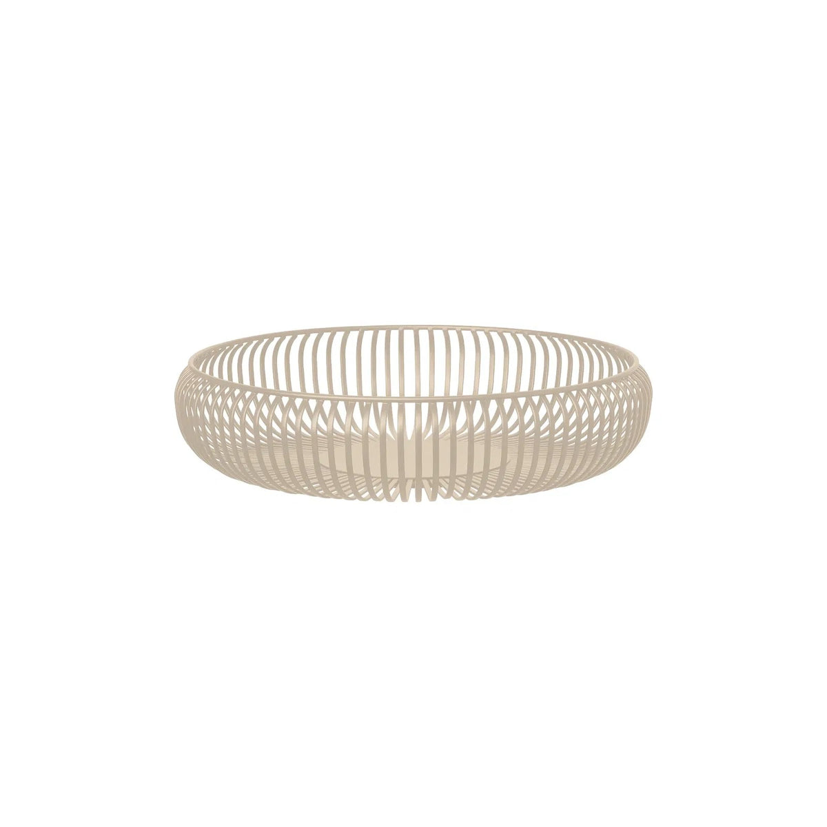 Ciotola decorativa LITO taglia L di Blomus in acciaio verniciato a polvere colore bianco o nomad, diametro 36 cm.
