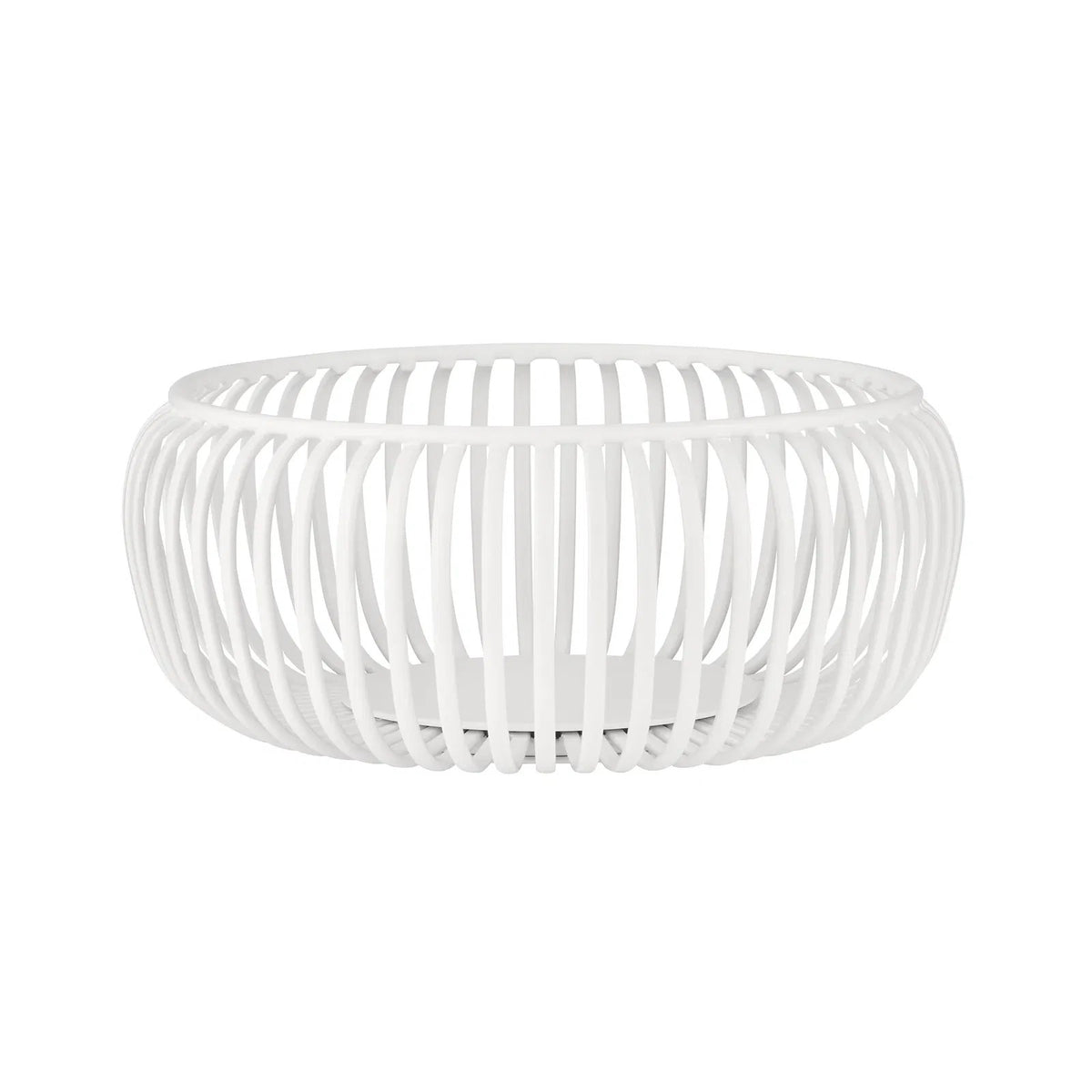 Ciotola decorativa LITO taglia S di Blomus in acciaio verniciato a polvere colore bianco o nomad, diametro 20 cm.
