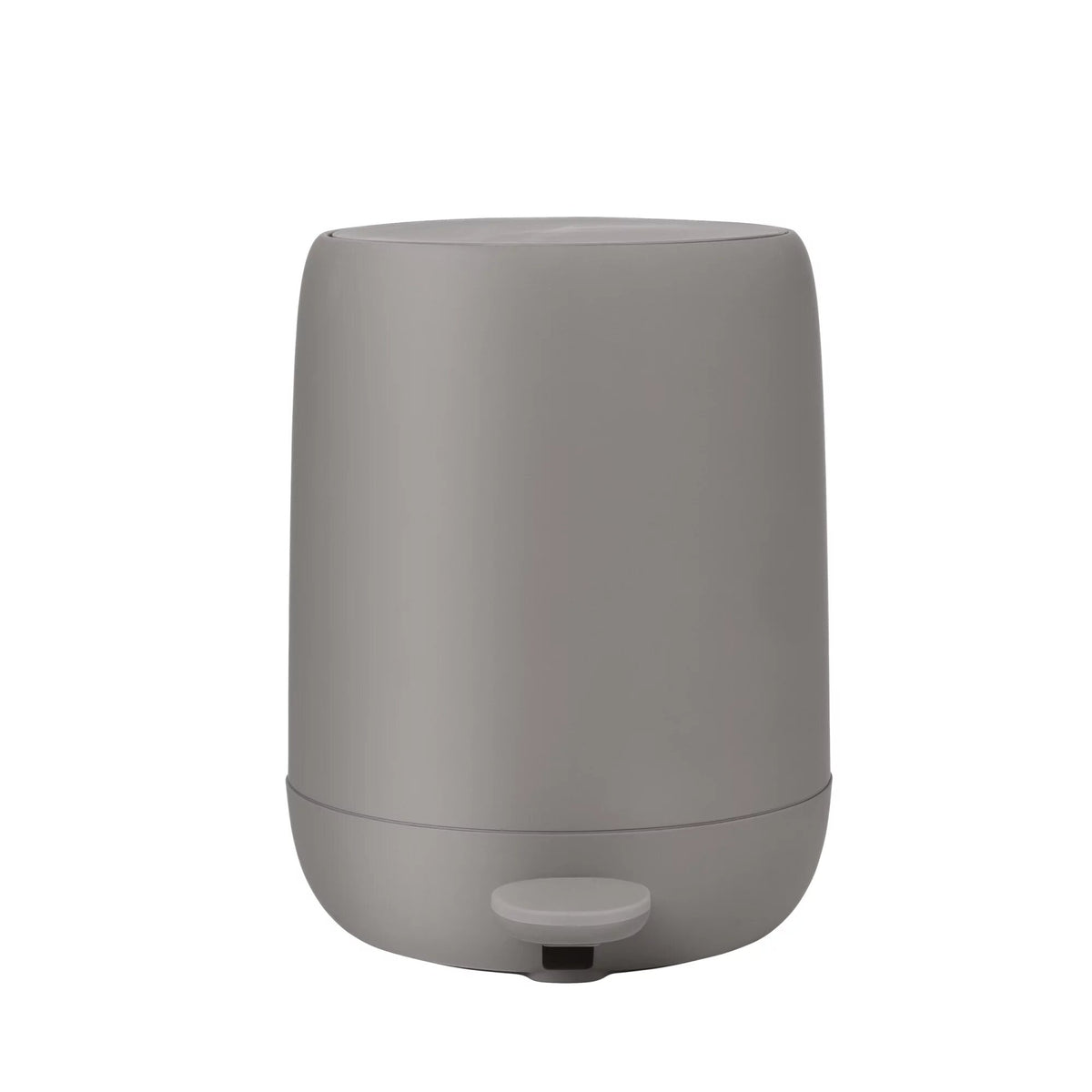 Pattumiera da bagno a pedale grigio marrone satellite da 3 litri con chiusura ammortizzata collezione SONO di Blomus.