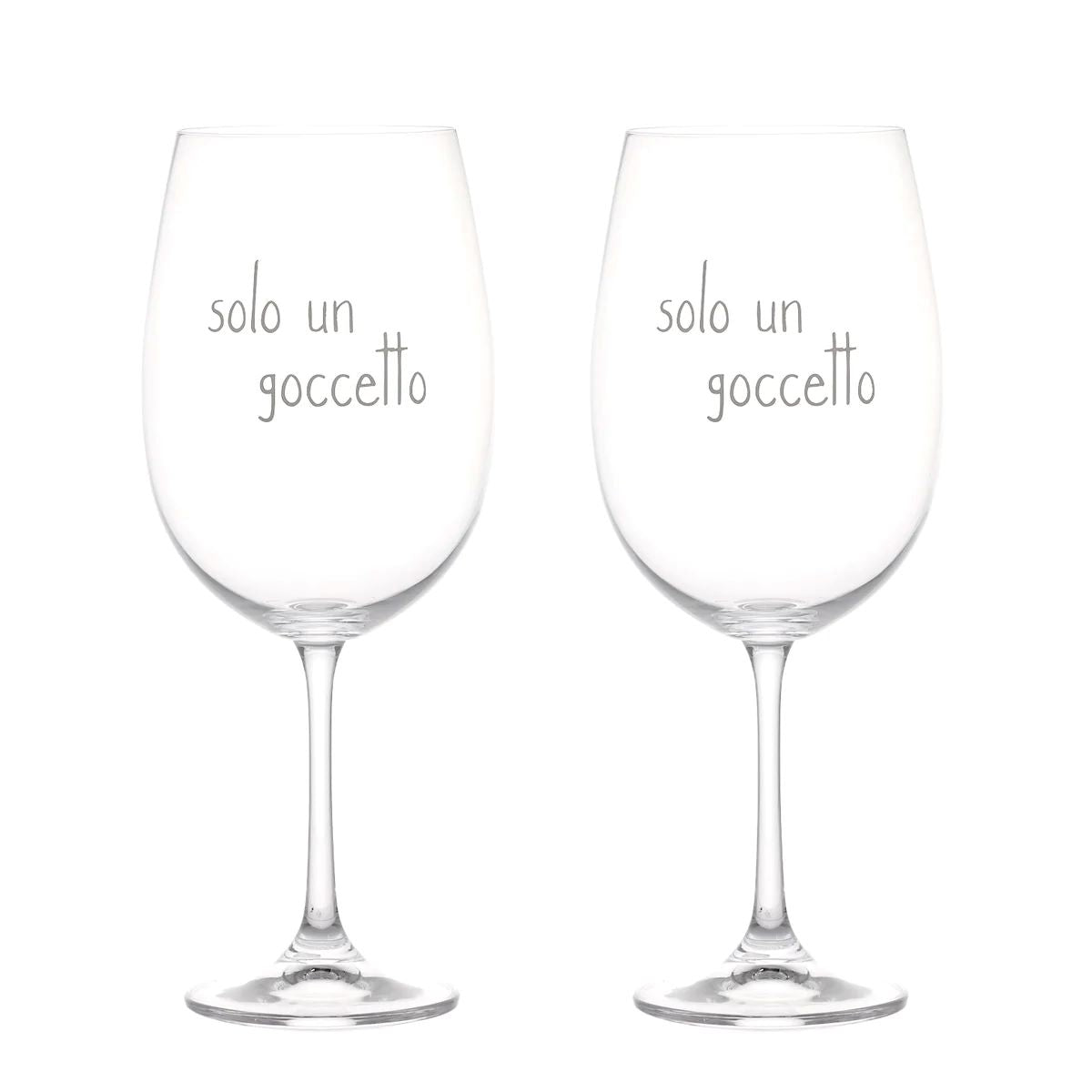 Goditi i tuoi vini preferiti con un tocco di classe grazie a questo set di 2 calici da degustazione in vetro cristallino. Perfetto per un regalo o per te stesso. Set di 2 calici 64 cl Altezza 24 x 9,8 cm. Disegnato e prodotto in Italia. In negozio e online su tuttochic.live