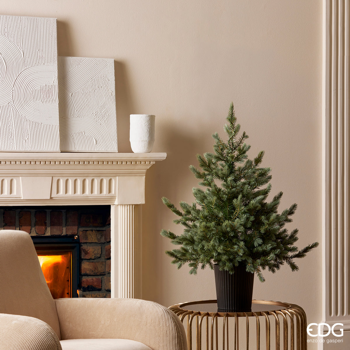 Pino Argentato in vaso h 90 cm | Albero di Natale EDG | tuttochic.live