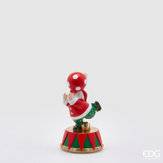 Statuina in resina decorata a forma di Babbo Natale con carillon elettrico, funziona con 3 batterie ministilo (incluse). Dimensioni: Ø cm 12 x 20 h. In negozio e online su tuttochic.live